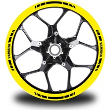 Yamaha Yazılı Kısa Yazısız Kısa Dış Şerit 16'lı Tek Renk Jant Sticker Modeli