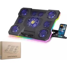 Nodar Hadron DCXA21 Notebook Soğutucu 9-Fan + Telefon Standı 14-18 Rgb Siyah (Kdo)