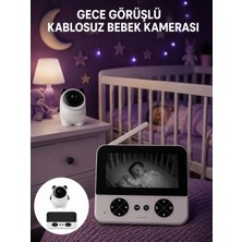 Mariposa Secret Kablosuz Bebek Kamera Sistemi Ninni ve Alarm Özellikli Yeni Nesil