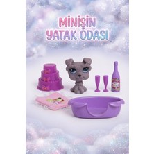 Farbu Oyuncak Petclub Sevimli Minişler Işıklı Elma Yuvalı Pet Shop Oyun Seti Kaleme Takılabilir Kahverengi Köpek Figürlü ve Parti Aksesuarlı Oyuncak