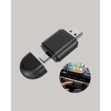 Maesko Kablosuz Carplay ve Android Auto Adaptörü – Usb-A & Type-C Girişli Akıllı Dönüştürücü