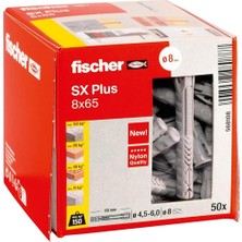 Fischer Sx Plus 8X65 mm Plastik Genişlemeli Dübel - 50 Adet