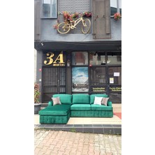 3A Mobilya Emerald Green L Kanepe Köşe Koltuk