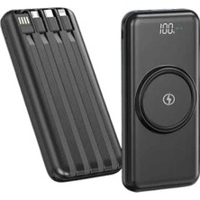 Maesko Kablosuz Çoklu Şarj Girişli 10.000 Mah Kablolu Powerbank Taşınabilir