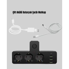 Maesko Anahtarlı Çoklu Priz 3 USB 1 Type-C Hızlı Şarj Destekli