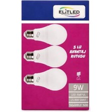 Elitled 9W 3lü Set Avantaj Kutu (Kdo)