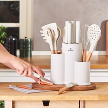 Emsan Burby Wood 14 Parça Servis ve Bıçak Seti Krem