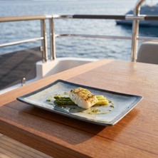 Happy Chef Grey Quartz 3'lü Dikdörtgen Tabak Seti, 30X20,7 cm - H.2,5 cm , Thermoset Melamin