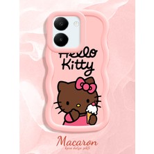 HONTINGA Vivo Y27S Uyumlu Kılıf Düşüme Önleyici Basitlik Anti Düşme Kamera Koruyucu Basit Pembe Yumuşak Silikon Couple Telefon Kılıfı Kitty Desen K9-0321