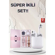 Maesko 3 Kordonlu Dokunmatik Ekran Akıllı Saat ve 2.nesil Kablosuz Bluetooth Kulaklık Anc/enc