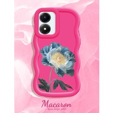 HONTINGA Vivo Y02S Uyumlu Kılıf Düşüme Önleyici Basitlik Anti Düşme Kamera Koruyucu Basit Kırmızı Yumuşak Silikon Couple Telefon Kılıfı Çiçekli Desen K9-0326