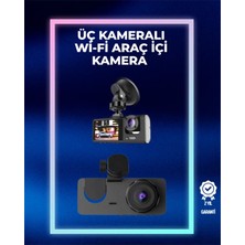 Maesko 1080P Ön + 720P Arka & Iç Kamera – Suya Dayanıklı Araç Güvenlik Kamerası