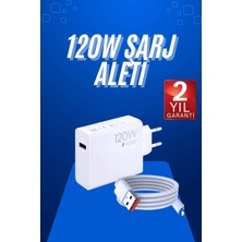 Maesko 120 Watt Turbo Hızlı Şarj Aleti Seti Hızlı Şarj Adaptörü Beyaz