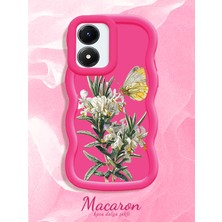 HONTINGA Vivo Y02S Uyumlu Kılıf Düşüme Önleyici Basitlik Anti Düşme Kamera Koruyucu Basit Kırmızı Yumuşak Silikon Couple Telefon Kılıfı Kelebek Desen K9-0324