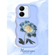 HONTINGA Vivo Y27S Uyumlu Kılıf Düşüme Önleyici Basitlik Anti Düşme Kamera Koruyucu Basit Mavi Yumuşak Silikon Couple Telefon Kılıfı Çiçekli Desen K9-0326