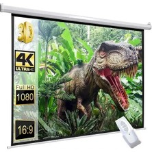 Peak M100K 200X150 cm Motorlu Kumandalı Projeksiyon Perdesi-Beyaz Kasa