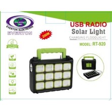 Everton RT-920 Şarjlı 200W Solar Panelli Projektör (Radyolu) (Kdo)