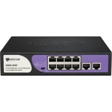 Bdcom S1000-8P2F 10 Port 10/100 8xpoe 90W 2X100 RJ45 Uplink Yönetilemez Switch