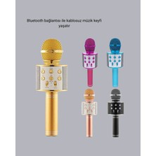 Maesko Bluetooth Karaoke Mikrofon – Yüksek Ses Kalitesi, Yankı Efektli, Uzun Ömürlü Pil