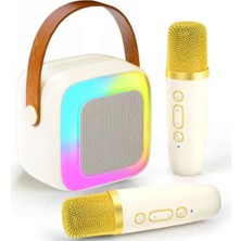 Wow Kids Wowkids SY13 Iki Mikrofonlu Gold Karaoke Speaker (Kdo)