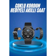 Maesko Çoklu Kordon Hediyeli Akıllı Saat Çağrı Cevaplama Müzik Dinleme Dokunmatik Ekran