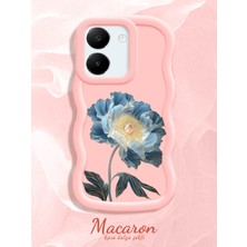 HONTINGA Vivo Y27S Uyumlu Kılıf Düşüme Önleyici Basitlik Anti Düşme Kamera Koruyucu Basit Pembe Yumuşak Silikon Couple Telefon Kılıfı Çiçekli Desen K9-0326