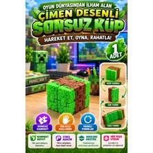 Open City Çimen Desenli Infinity Cube Sonsuz Küp Hareketli Stres Küpü Katlanabilir Fidget Oyuncak 1 Adet Tr