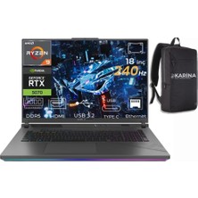 Asus Rog Strix G18 Ryzen 9 8940HX G814PP-S9045-09 16GB 4tb RTX5070 8gb Freedos 18" Wqxga Gaming Laptop