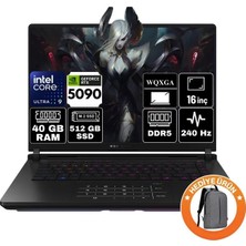 Asus Rog Strix Scar 16 Intel Core Ultra 9 275HX 40GB 512GB SSD RTX5090 24GB Freedos 16" 2.5k 240Hz Wqxga Taşınabilir Bilgisayar G635LX-RW144-A6