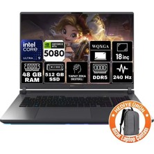 Asus Rog Strıx G18 Intel Core Ultra 9 275HX 48GB 512GB SSD Rtx 5080 16GB 18" Wqxga 240Hz 2.5k Freedos Taşınabilir Bilgisayar G815LW-S9129-A10