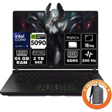 Asus Rog Strix Scar 16 Intel Core Ultra 9 275HX 64GB 2tb SSD RTX5090 24GB Freedos 16" 2.5k 240Hz Wqxga Taşınabilir Bilgisayar G635LX-RW144-A18