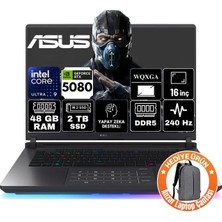 Asus Rog Strix G16 Intel Core Ultra 9 275HX 48GB 2tb SSD RTX5080 16GB 175W Freedos 16" 240Hz Wqxga Taşınabilir Bilgisayar G615LW-S5185-A23