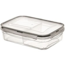 Uravas Store 3 Bölmeli Kilitli Kapaklı 1 Litre Erzak Saklama Kabı LC-510 (5047)