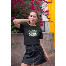 Velmora Fashion Kadın Özel Baskılı Modern Fit %100 Pamuk Bisiklet Yaka T-Shirt