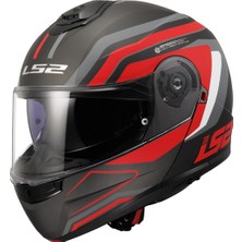 Ls2 Strobe 2 Phantom Mat Tıtanıum-Gri-Kırmızı Kask