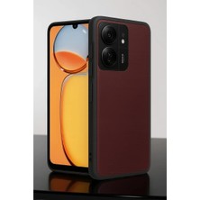 Uravas Store Newface Xiaomi Redmi 13C Kılıf Aras Deri Kapak - Bordo