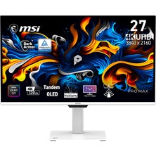 MSI PRO MAX 271UPXW12G 27'' 0.03ms (GtG) 120Hz (2xHDMI+DisplayPort+2xType-C) FreeSync Premium Pro, G-SYNC 4K UHD (3840 x 2160) QD-OLED Monitör