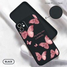 HONTINGA iPhone 11 ile Uyumlu Kılıfı Içi Kadifeli Düşüme Önleyici Basitlik Anti Düşme Kamera Korumali Kelebek Desen Telefon Kılıfı Kadın ve Erkek Için Uygundur K6-0051