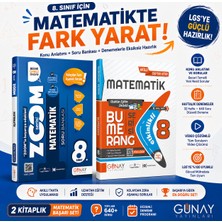 Günay Yayınları 8. Sınıf Matematik Başarı Seti | Zoom Soru Bankası + Bumerang Etkinlik Defteri