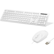 Uravas Store Klavye ve Mouse Seti - Beyaz KM8520