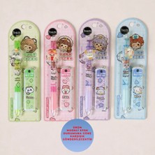 Giftmoda Pastel Karakter Figürlü Uçlu Kalem 0.7 ve Uç Set