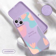 HONTINGA iPhone 13 ile Uyumlu Kılıfı Içi Kadifeli Düşüme Önleyici Basitlik Anti Düşme Kamera Korumali Yaratıcı Desen Telefon Kılıfı Kadın ve Erkek Için Uygundur K6-0050