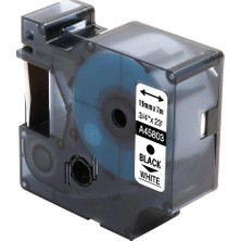 Dymo S0720930 D1 Yedek Şerit, 24 mm x 7 Mt, Beyaz- Siyah (53713) (Kdo)