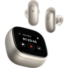 Anker Soundcore Liberty 5 Pro Max, Adaptif ANC, Not Alma Özelliği, Yapay Zeka Desteği, Akıllı Ekran, Gold - D1204