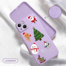 HONTINGA iPhone 13 ile Uyumlu Kılıfı Içi Kadifeli Düşüme Önleyici Basitlik Anti Düşme Kamera Korumali Noel Desen Telefon Kılıfı Kadın ve Erkek Için Uygundur K6-0048