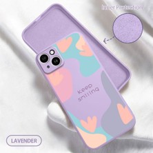 HONTINGA iPhone 14 Plus ile Uyumlu Kılıfı Içi Kadifeli Düşüme Önleyici Basitlik Anti Düşme Kamera Korumali Yaratıcı Desen Telefon Kılıfı Kadın ve Erkek Için Uygundur K6-0050