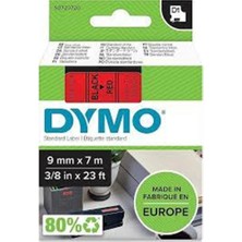Dymo S0720720 D1 Yedek Şerit 9 MMX7MT Kırmızı-Siyah 40917 (Kdo)