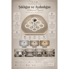 Alvina Aydınlatma Daire 4+4'lü Ledli Krom Avize