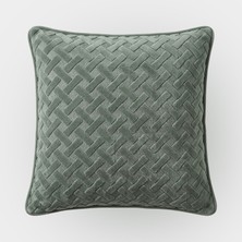 Lidoma Home "maze" Dokulu Kırlent Kılıfı - 45X45 - Su Yeşili