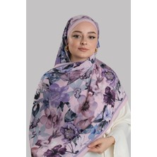Giverny Pudra Zera Şal Koleksiyon Italyan Dikişli Mucize Kumaş Çiçek Desenli 202133_06